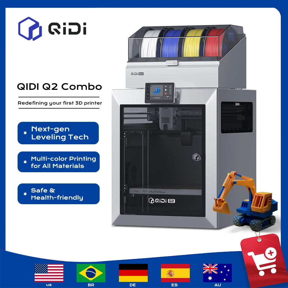 QIDI Q2 COMBO CoreXY 3D Printer 600mm/s High Speed Multi-Color