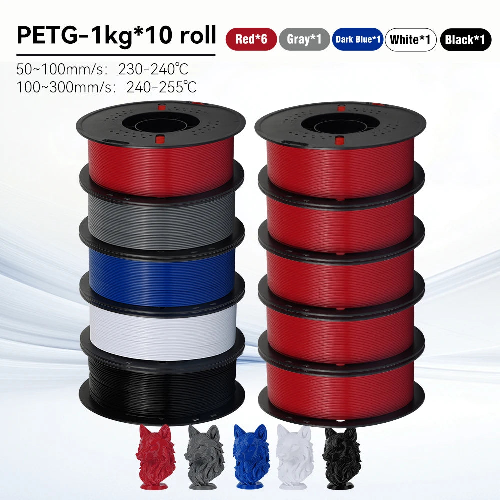 KINGROON 10KG 1.75mm PETG Filament High Quality 3D Printing