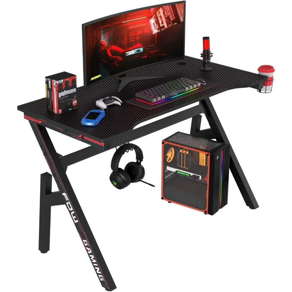 BestOffice Gaming Desk Computer Desk 47 Inch Home Office Workstation