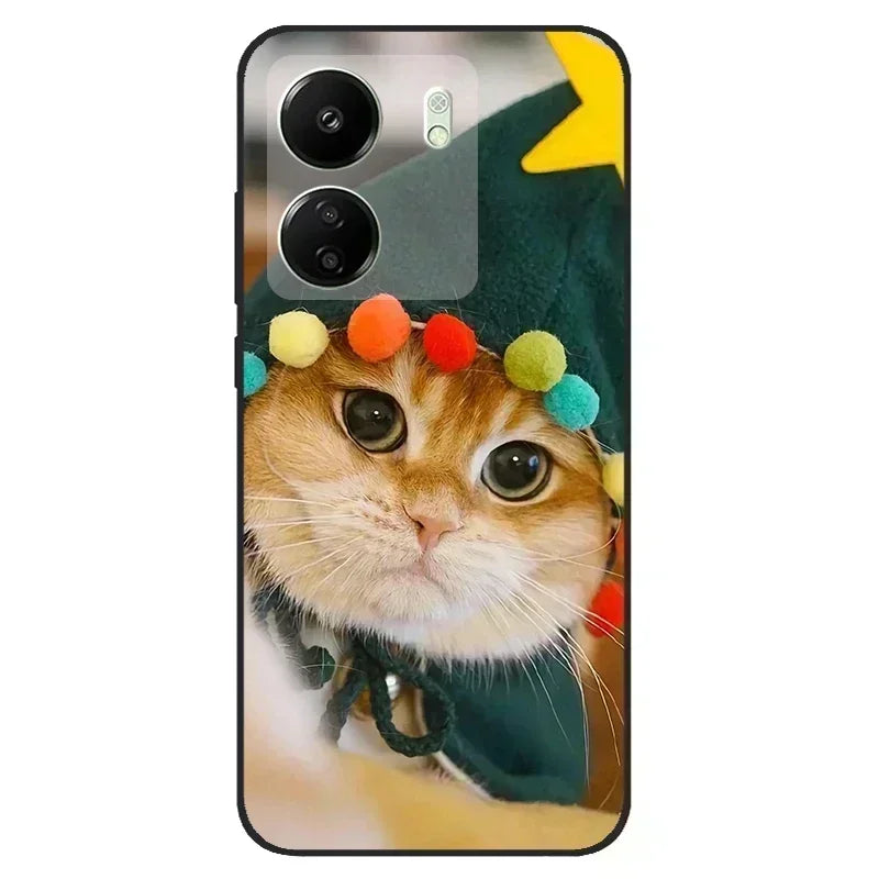 For Redmi 13C 4G Case Animals Soft Silicone TPU Phone Cases