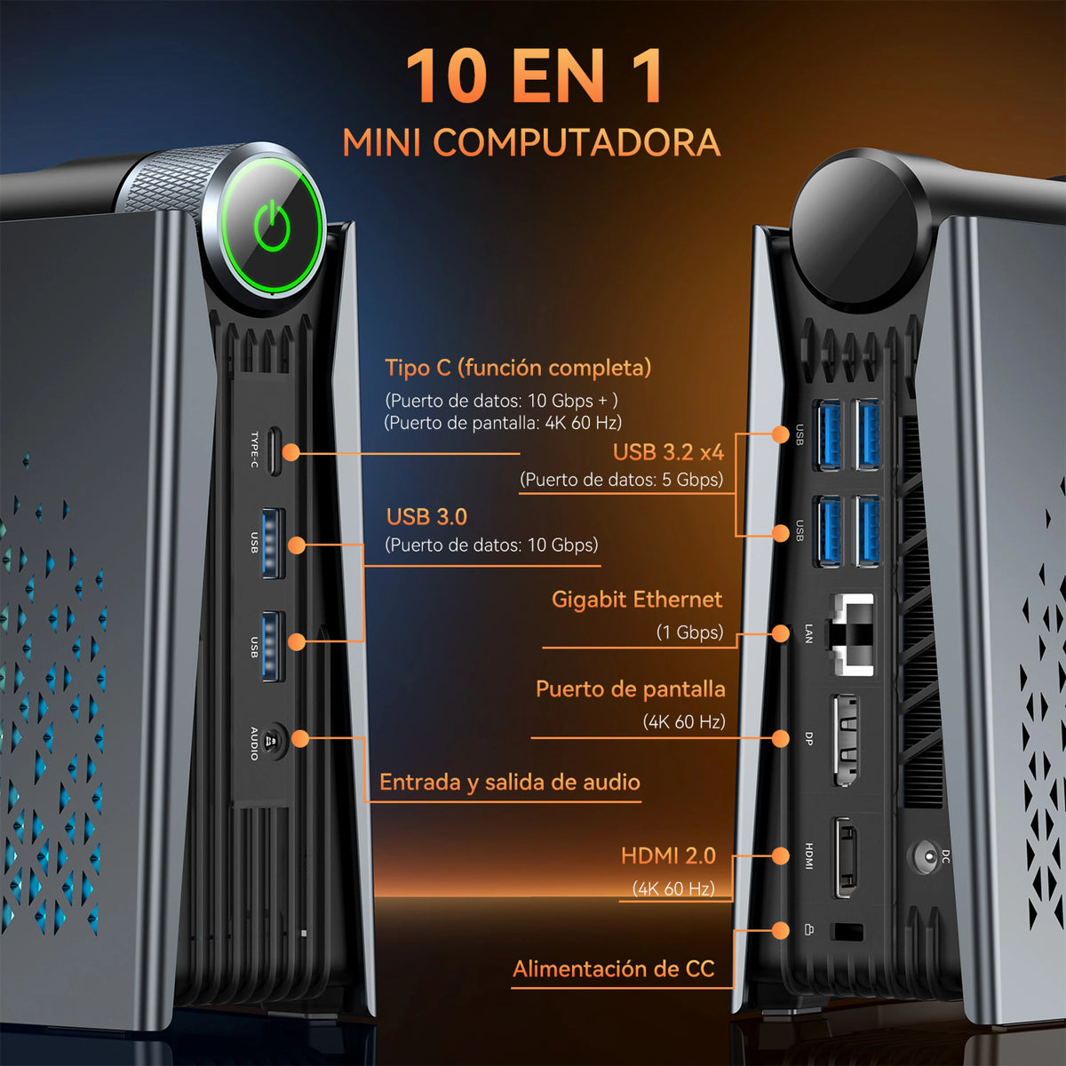 ACEMAGIC S3A Mini PC Gaming AMD R7 H255 RAM 16GB LPDDR5 512GB SSD BT5.2