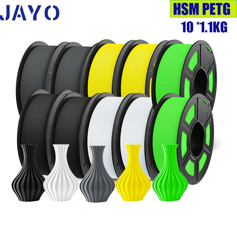JAYO PETG/PLA PLUS/High Speed Matte PETG/PLA Filament 175mm 10 Rolls
