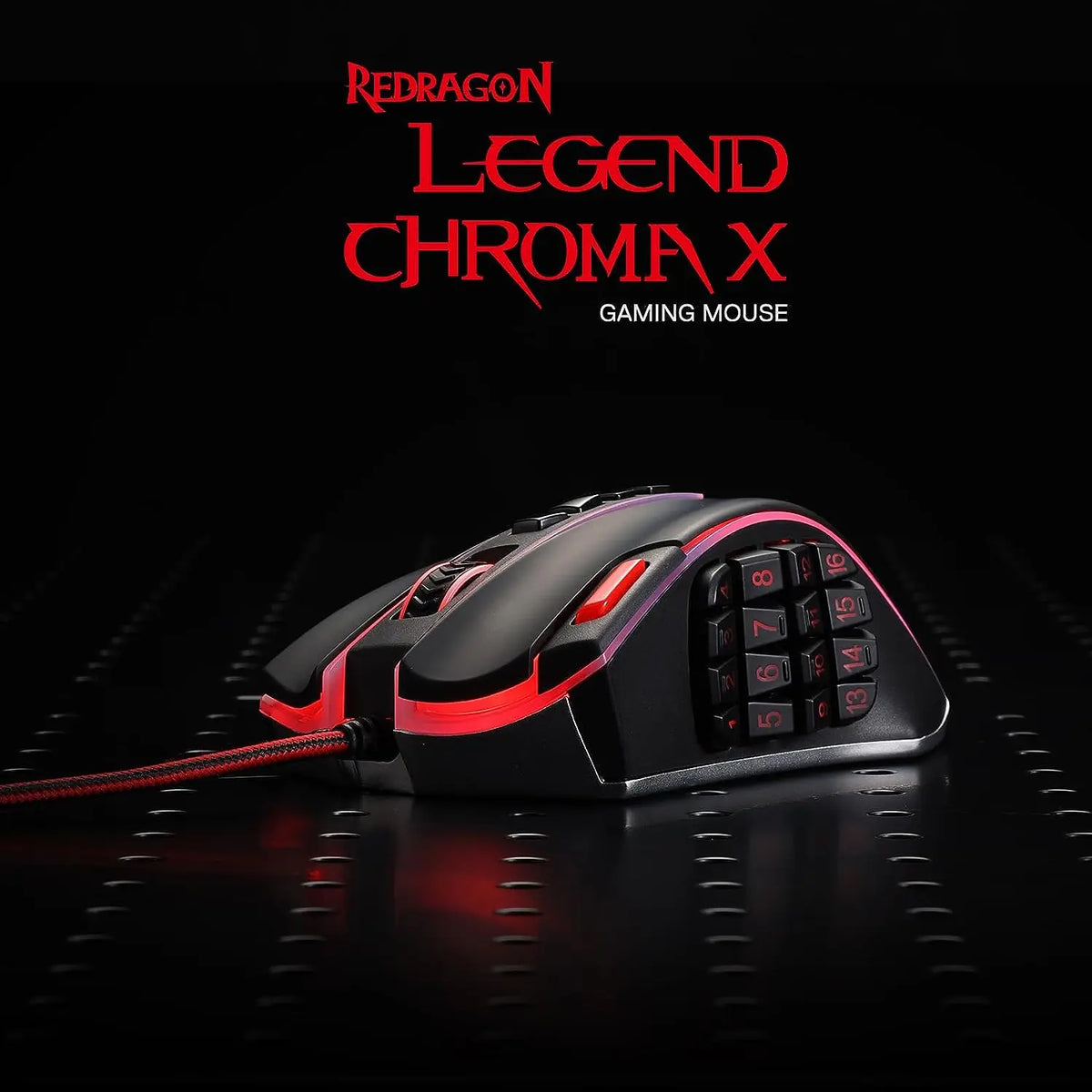 Redragon M990 MMO Gaming Mouse, 32000 DPI RGB, 16 Side Macro Keys
