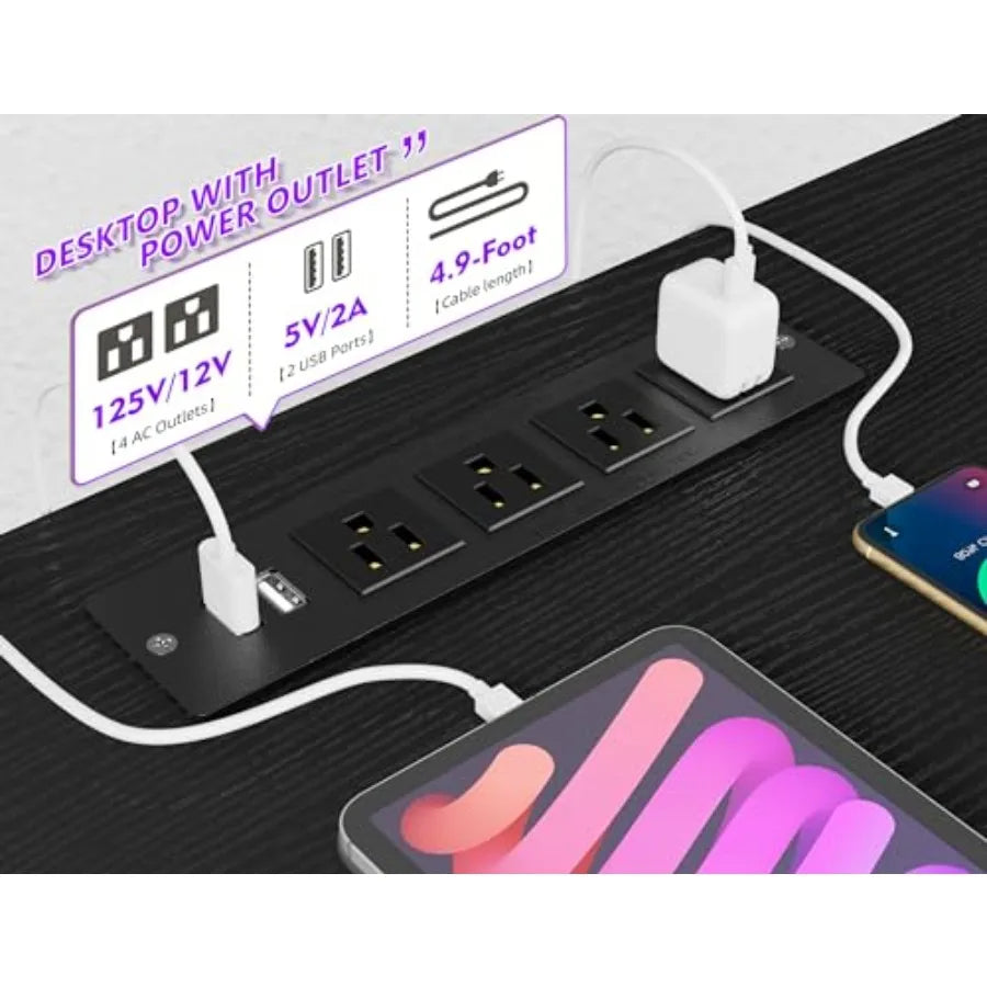 64 x 60 Inches L Shaped Desk with Hutch and Drawers