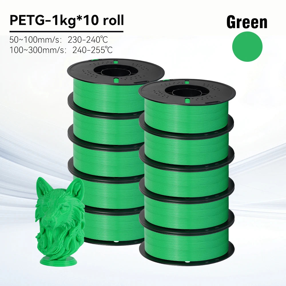 KINGROON 10KG 1.75mm PETG Filament High Quality 3D Printing