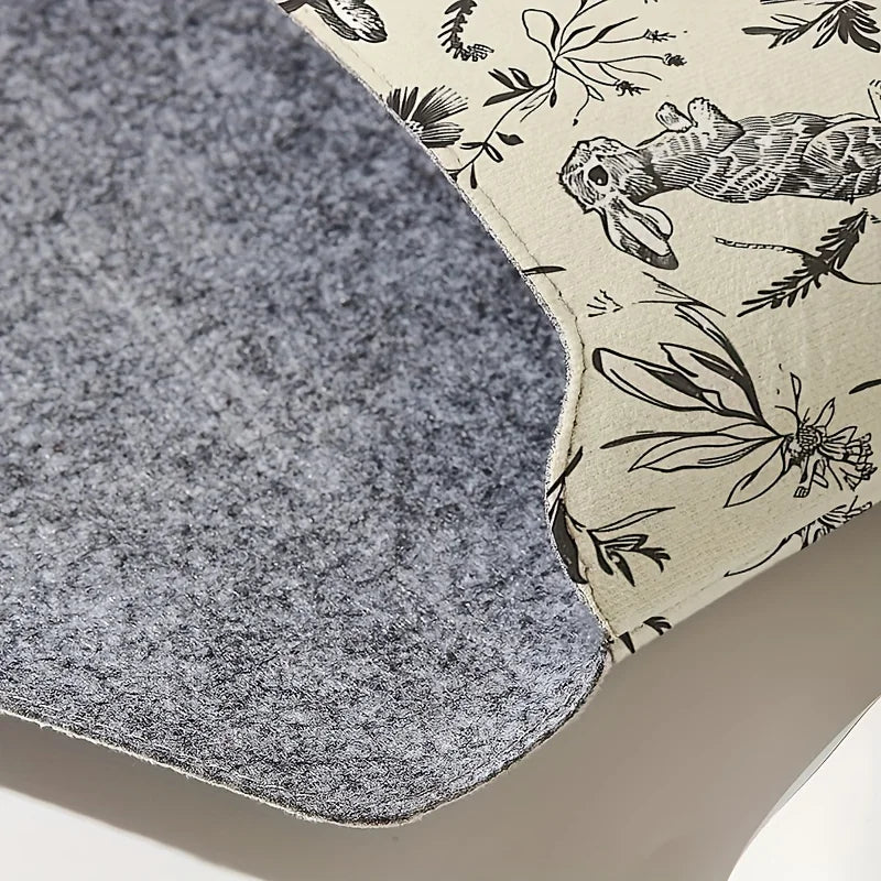 Rabbit print pattern laptop bag with soft laptop fabric cover