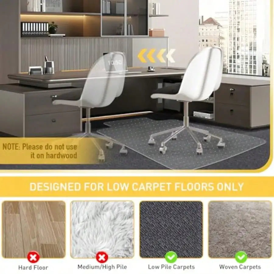 Heavy Duty Office Chair Mat for Carpet Floors and Carpeted Floors