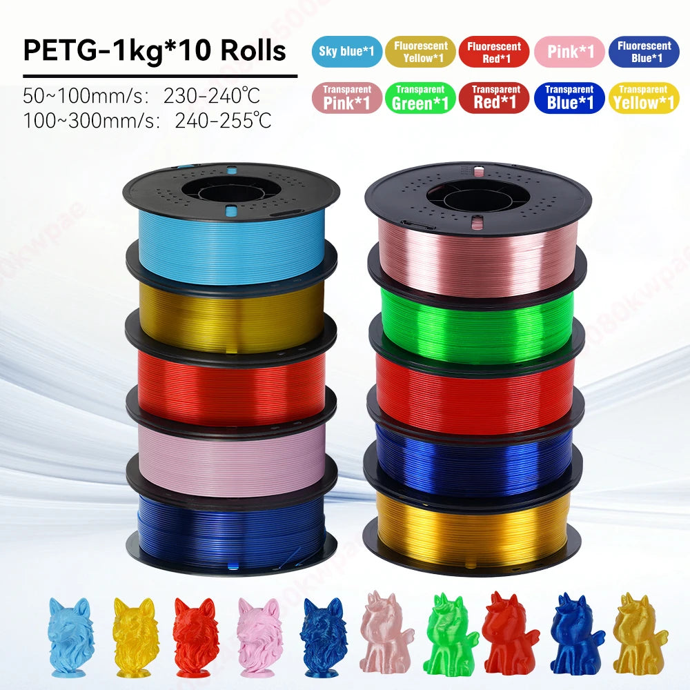 KINGROON 10KG 1.75mm PETG Filament High Quality 3D Printing