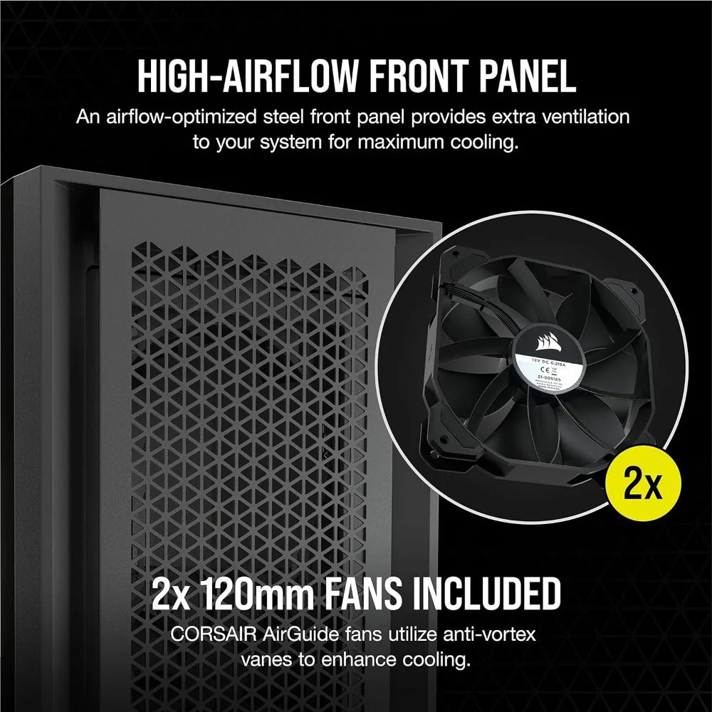 5000D Airflow Tempered Glass Mid-Tower ATX PC Case