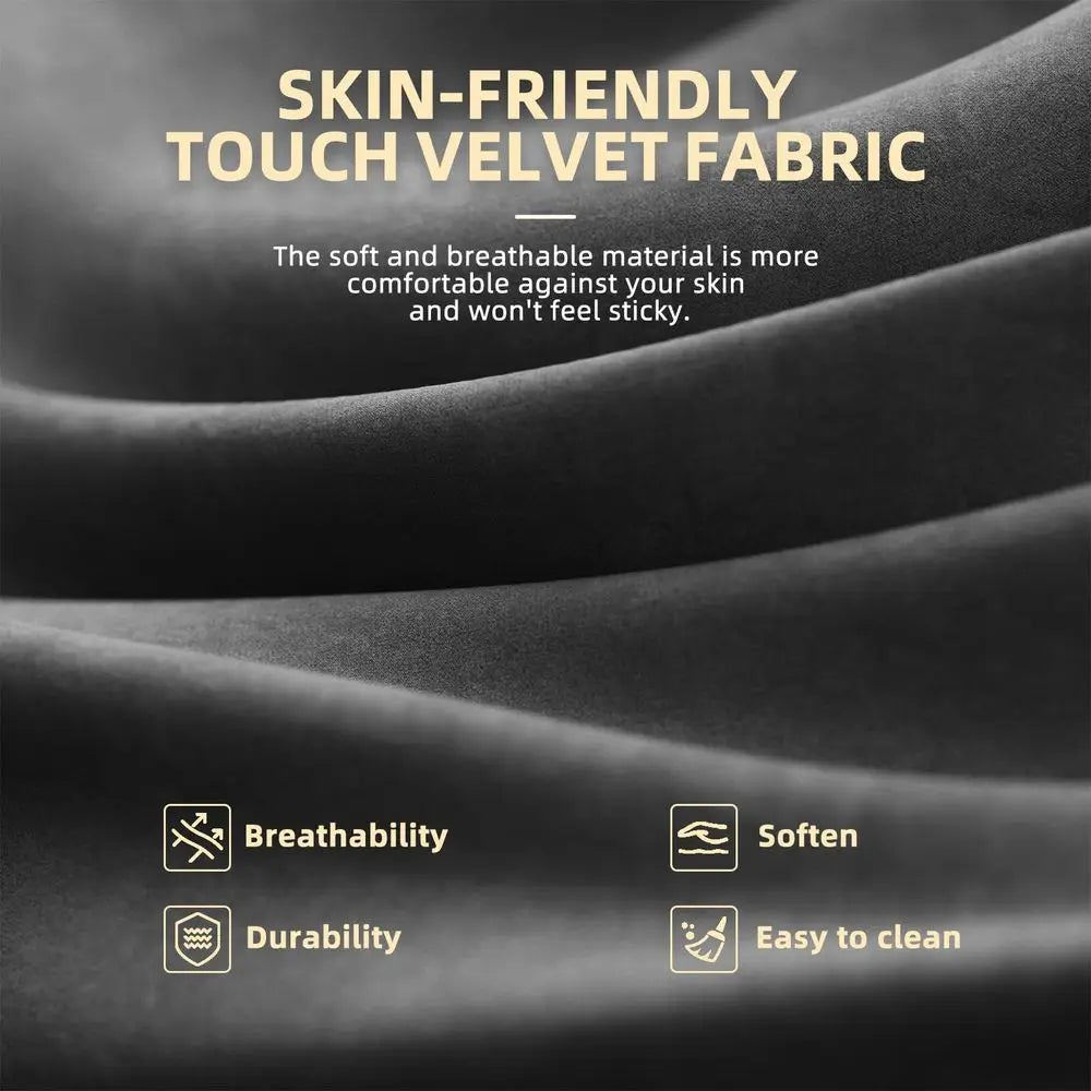 Velvet Fabric Gaming Chair with Footrest and Massage