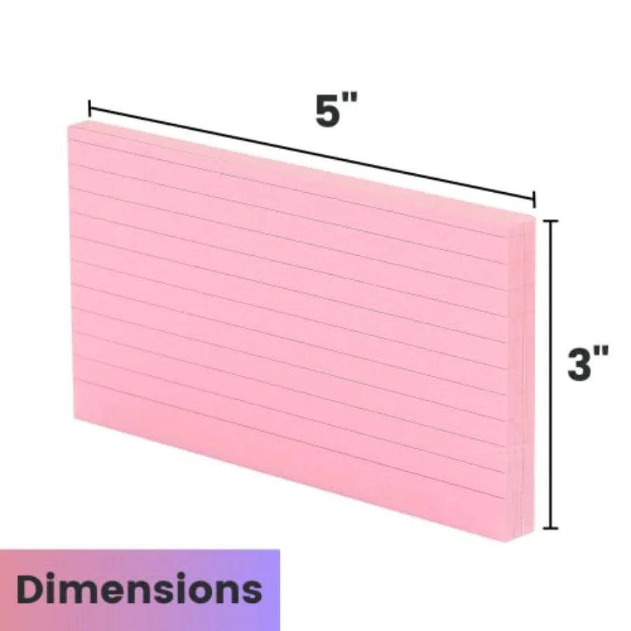 Pastel 3 x 5 180 Lined Index Cards