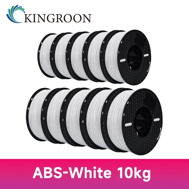 KINGROON 10KG PLA/ ABS/ PETG Filament 1.75mm Black White Gray, 10 Rolls