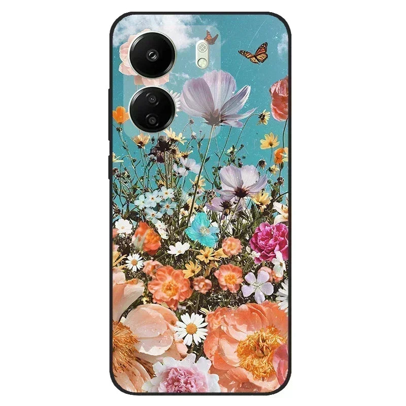 For Redmi 13C 4G Case Animals Soft Silicone TPU Phone Cases