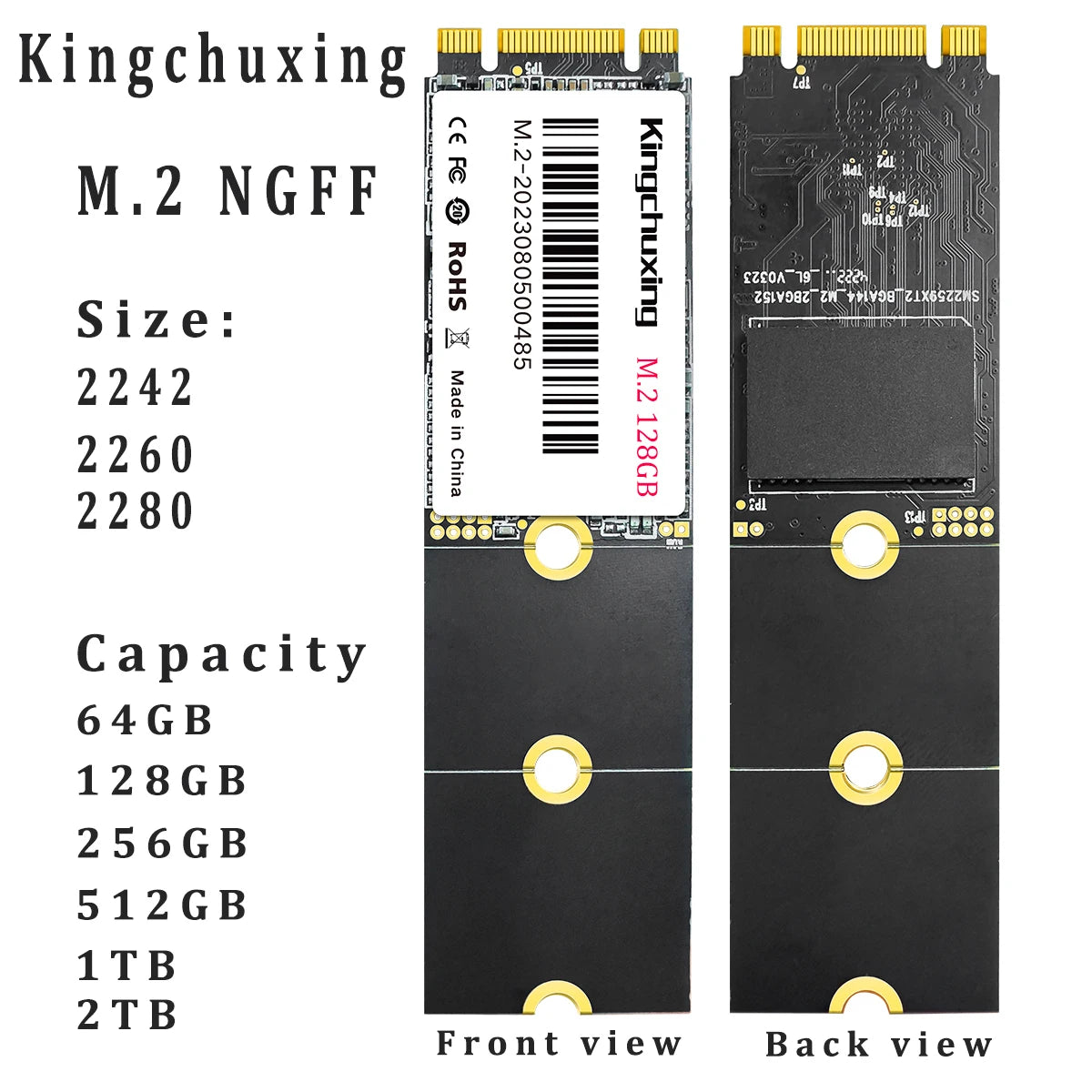 Kingchuxing SSD M2 Sata M.2 NGFF Solid State Drive 1TB 512GB 256GB