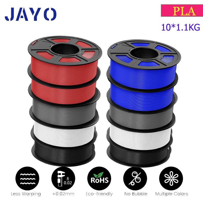 JAYO PETG/PLA PLUS/High Speed Matte PETG/PLA Filament 175mm 10 Rolls