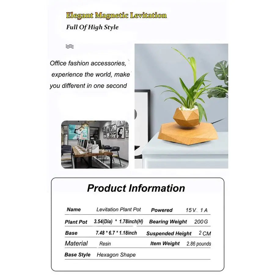 KIYOMING Levitating Plant Pot for Office Home Decoration