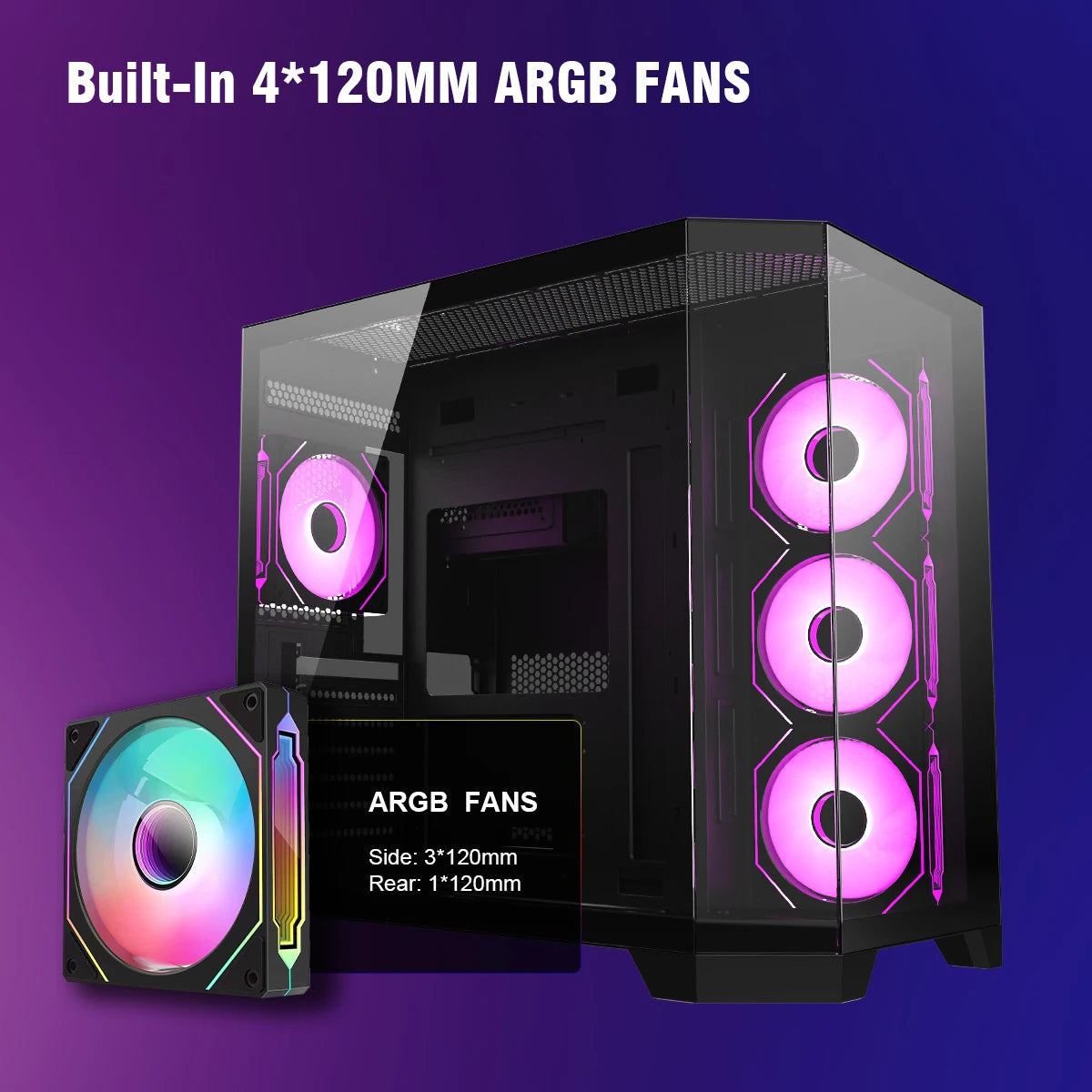 Ruix OV303 Black Color ATX Mid Tower Computer Case