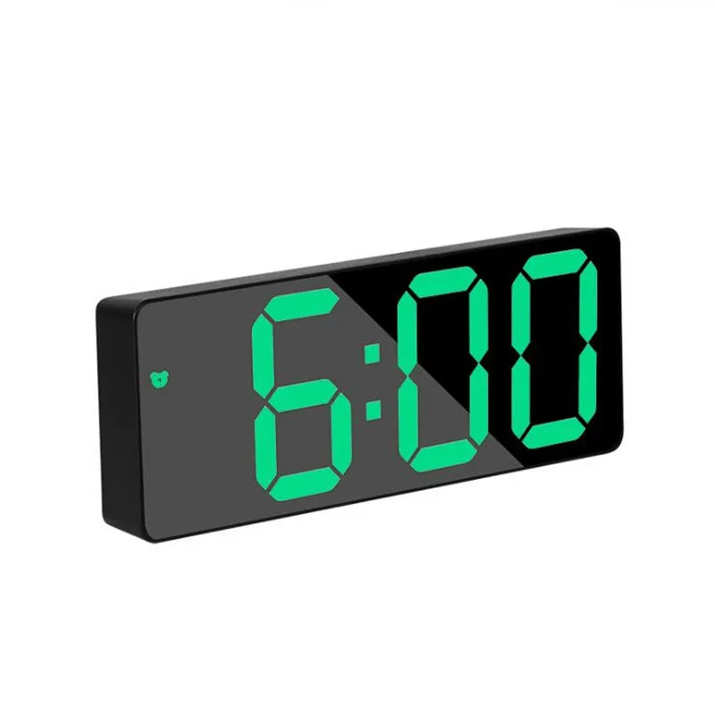 Acrylic/Mirror Digital Alarm Clock 12/24H Electronic LED Clock