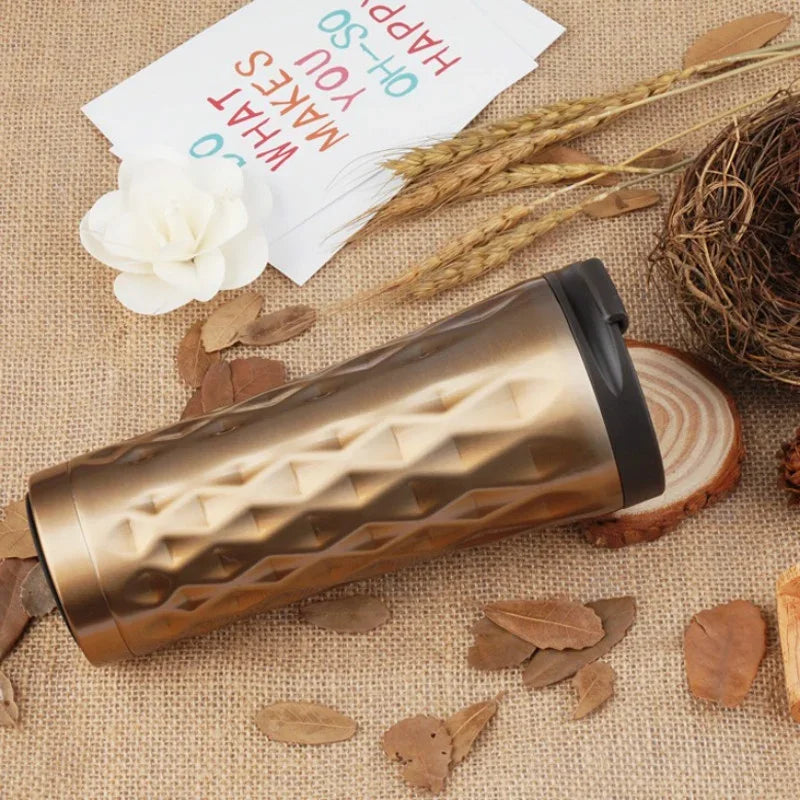 1Pc about 500ml Stainless Steel Thermal Water Bottle Tumbler
