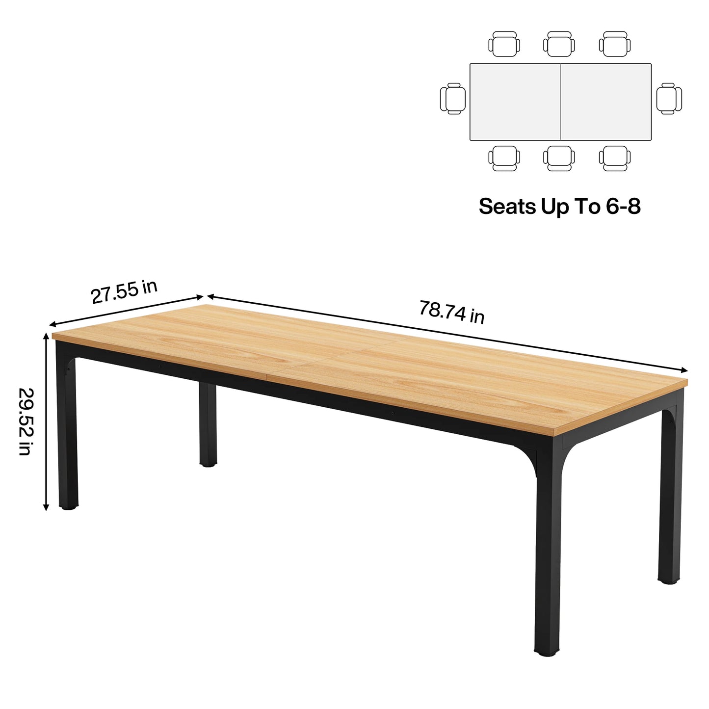 Tribesigns 78.7 Inches Extra Long Computer Desk, 2 Person Desk