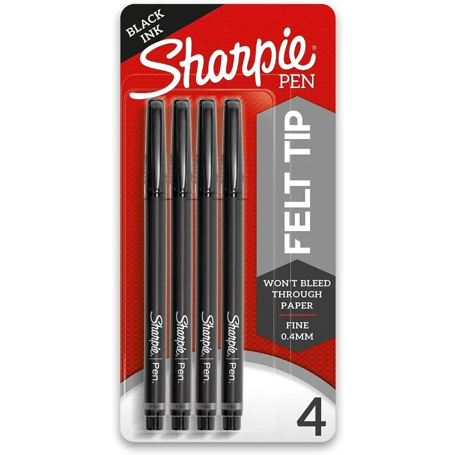 Sharpie Felt Tip Pens Fine Point 0.4Mm Tip Markers