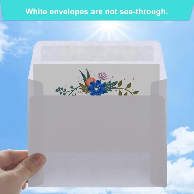 70 Packs A2 White, Postcard Envelopes