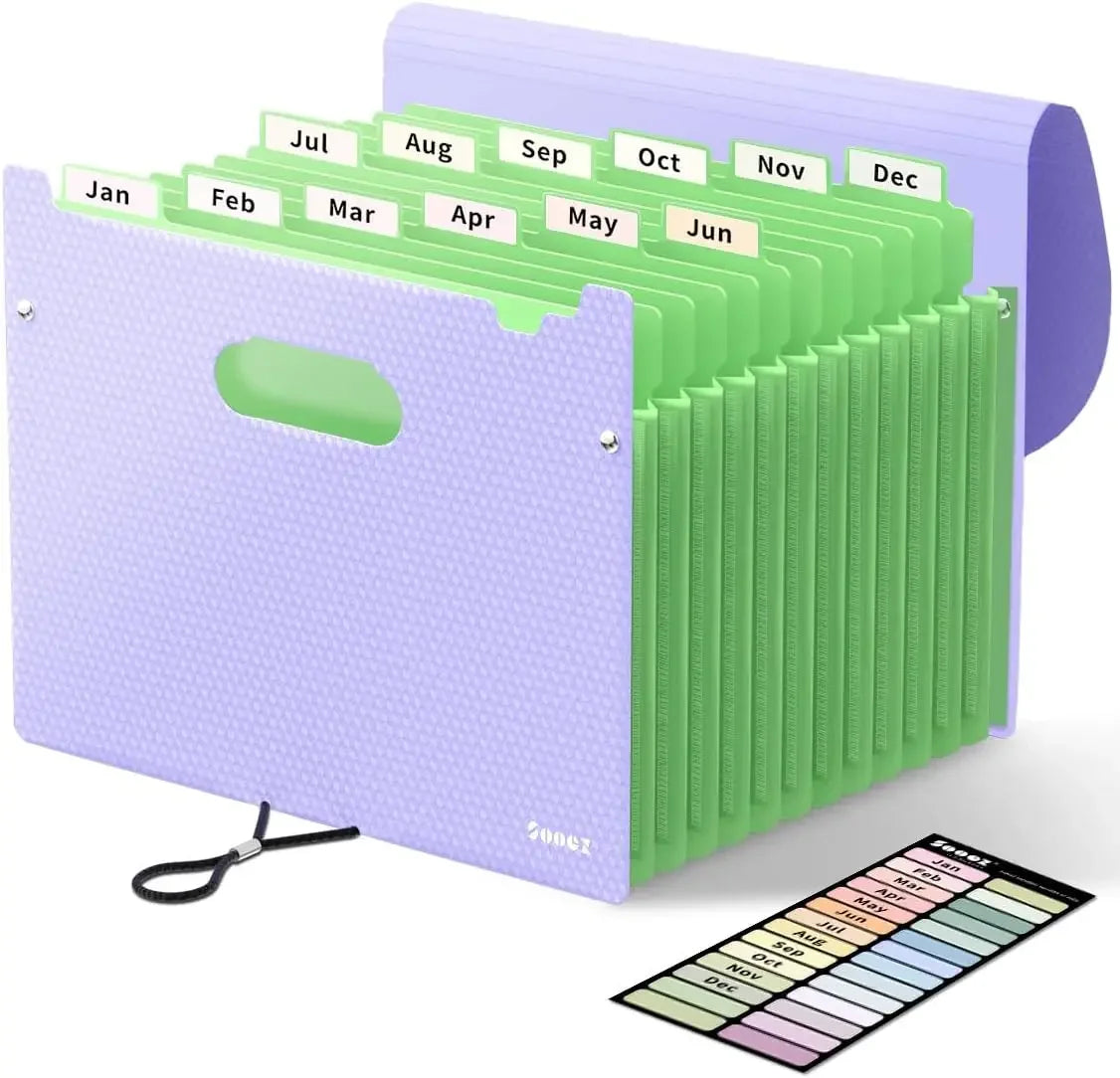 Organ Organizer, 12 Pocket Expandable File Folder