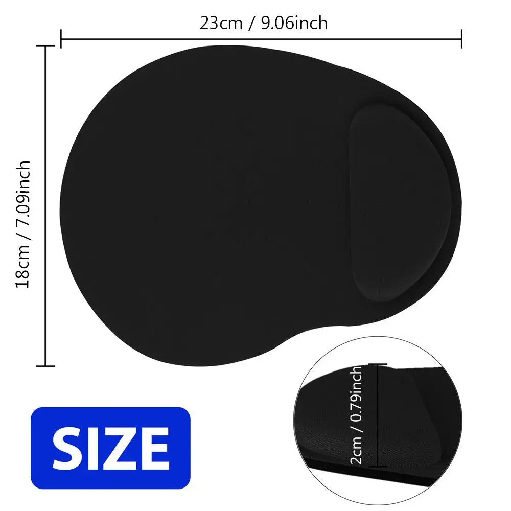 Ergonomic Wrist Rest Mouse Pad with Memory Foam - Non-Slip Gel Support