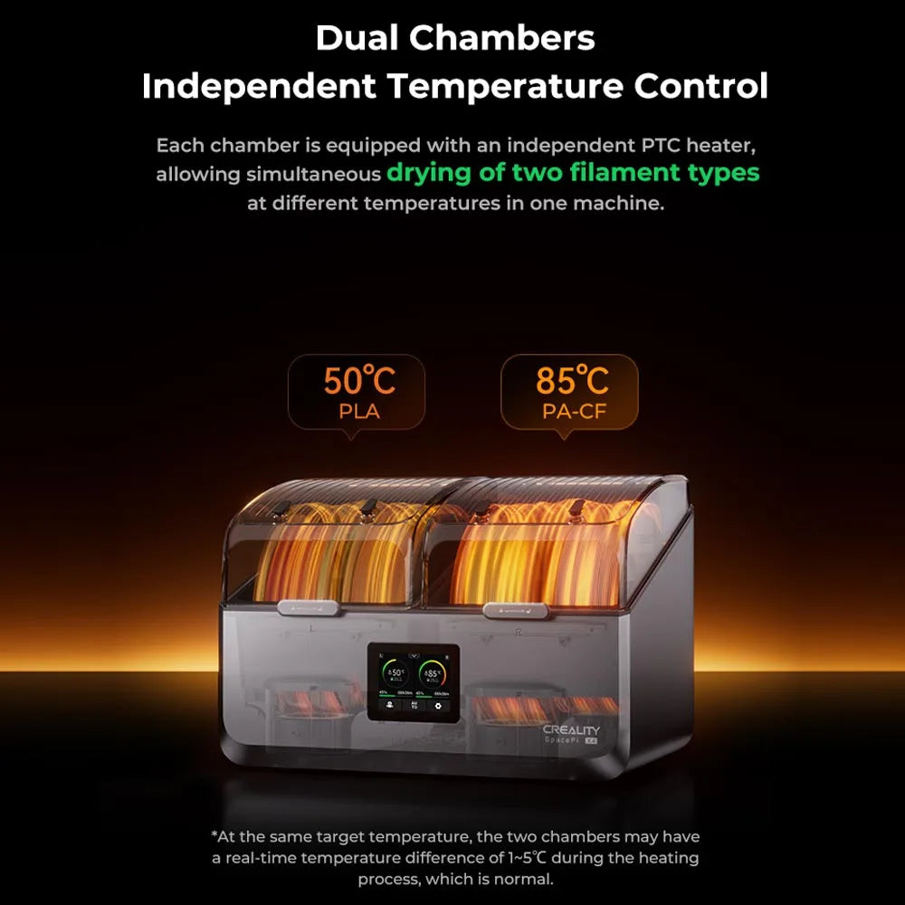 Creality Space Pi X4 Filament Dual Independent Heating Chambers Dryer Box