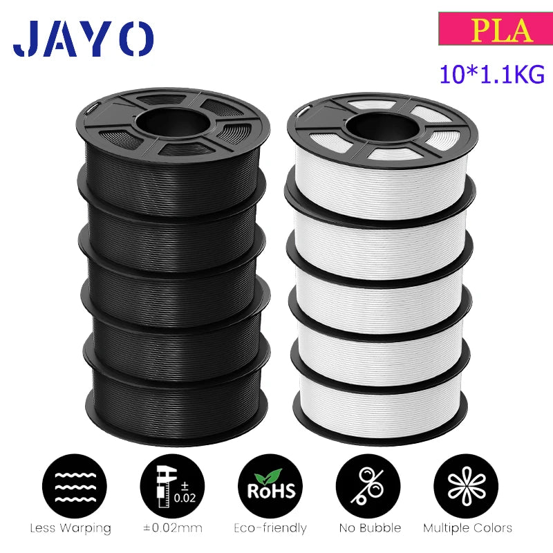 JAYO PETG/PLA PLUS/High Speed Matte PETG/PLA Filament 175mm 10 Rolls