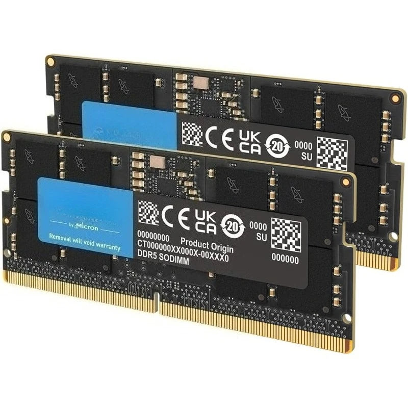 64GB DDR5 RAM, 5600MHz (or 5200MHz or 4800MHz) Laptop Memory Kit