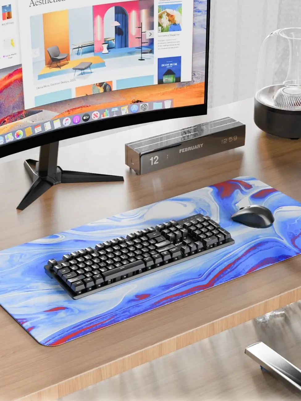 NPET RGB Large Mouse Pad, 12 Multimedia Keys