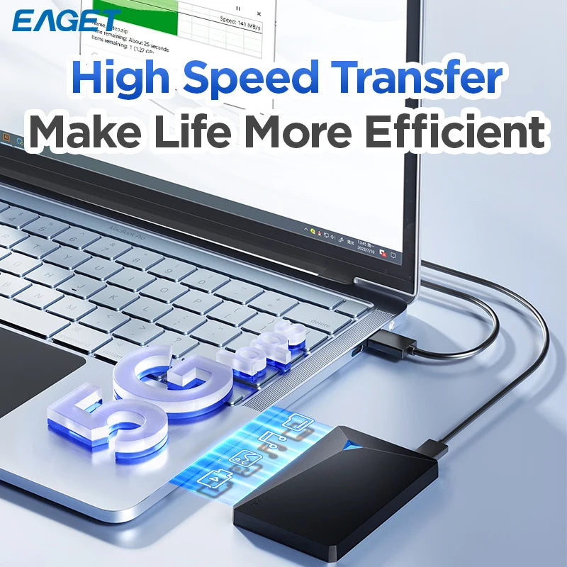 Eaget Portable External Hard Drive 1TB 5TB for PC Mac Desktop MacBook