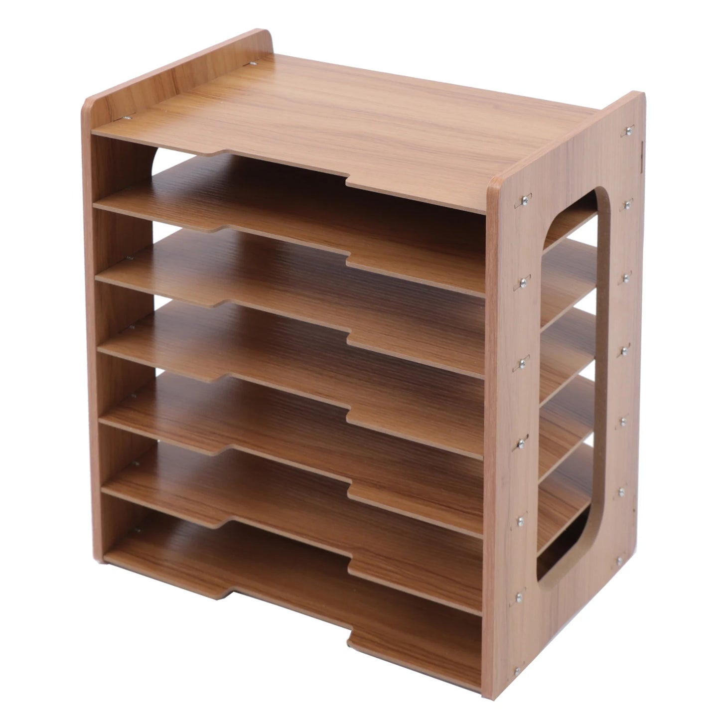7Tier Widen Wood Office Paper Organizer for Desk