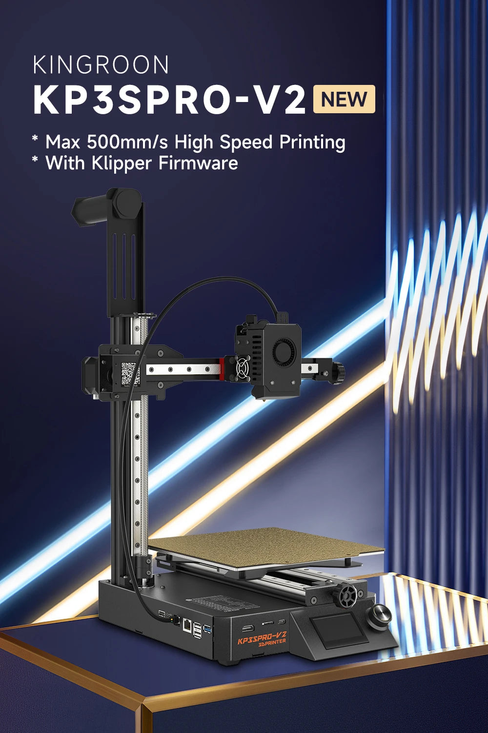 KINGROON KP3S Pro V2 3D Printer Max 500mm/s