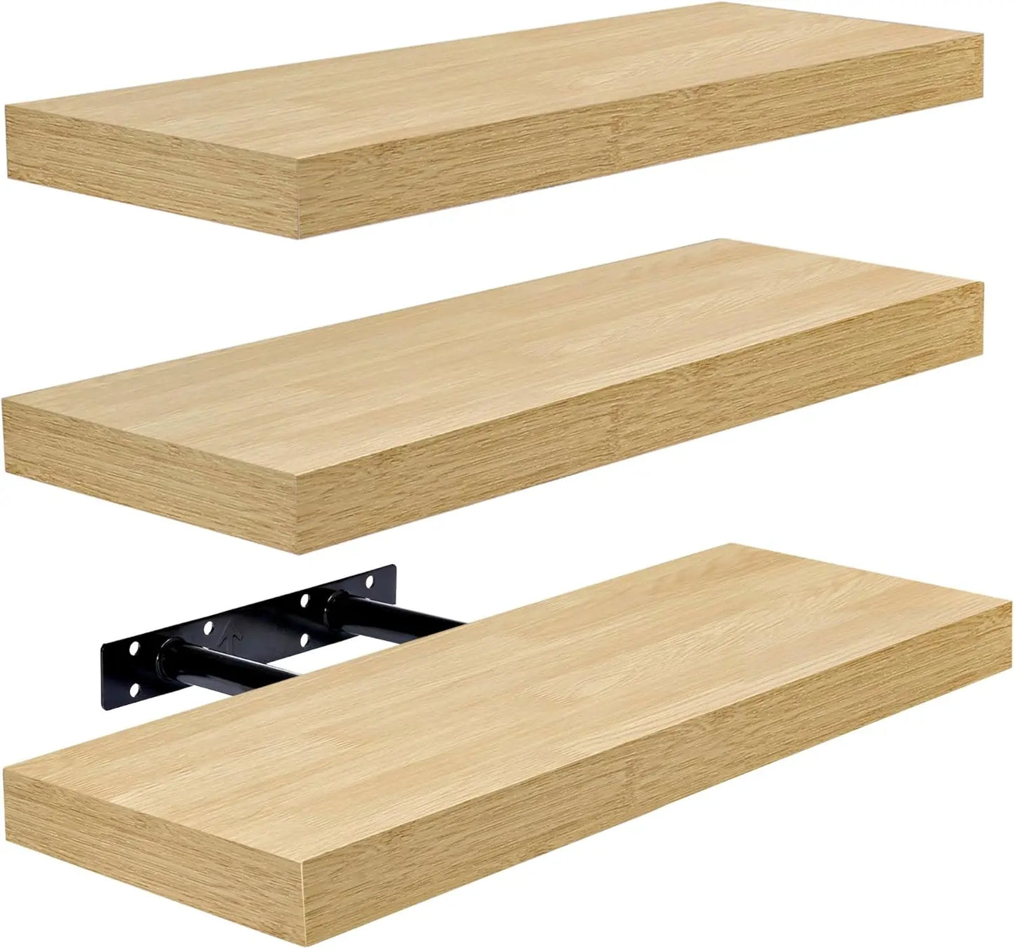 Floating Shelves Wall Mounted for Kitchen, Bedroom, Bathroom, 3 Pack