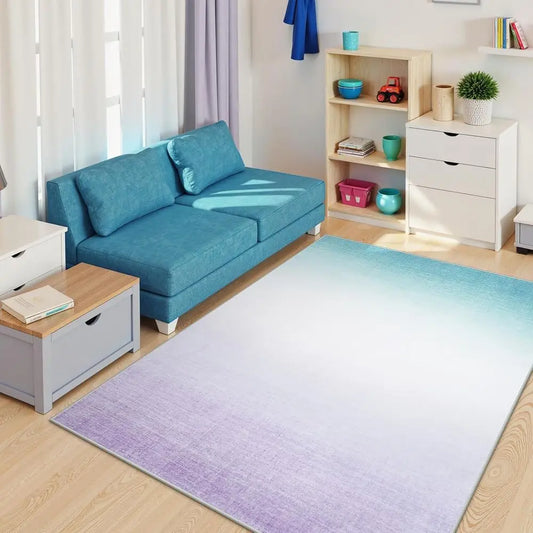 Purple Ombre 5x7 Area Rugs - Non-Slip for Living Room and Office