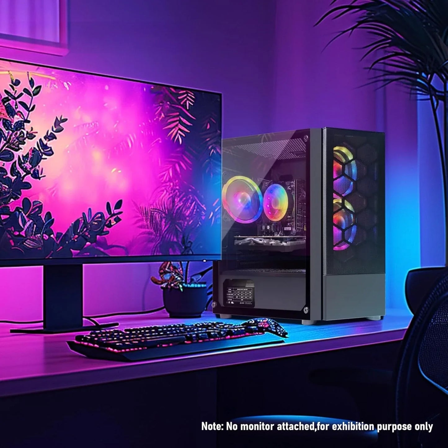 POPULAR Gaming PC Desktop, Intel 10th Gen G5905 3.5G, Radeon RX 580