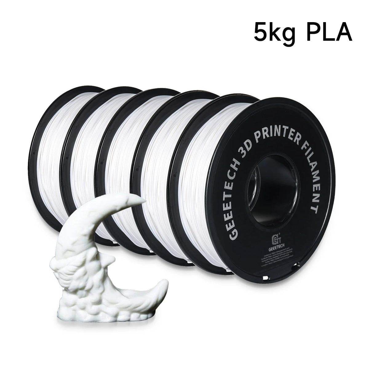 Geeetech 5Kg Standard PLA Filament 1.75mm, Multiple Colour