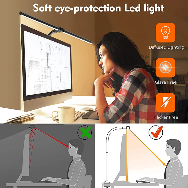 LAOPAO Double Head LED Desk Lamp EU/US Architect Desk Lamps
