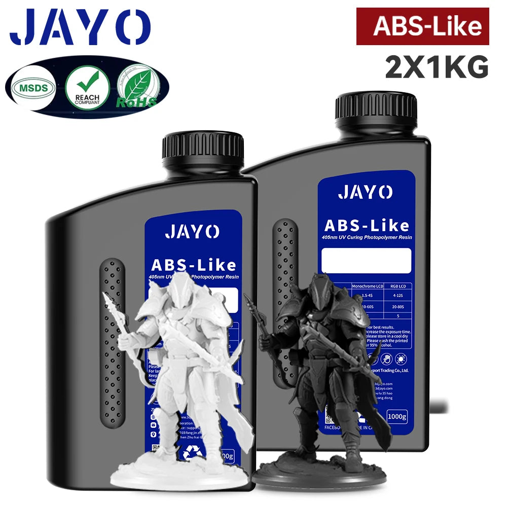 JAYO Standard /ABS-Like/ Water Wash 3D Printer UV Resin 405nm 2 Bottles