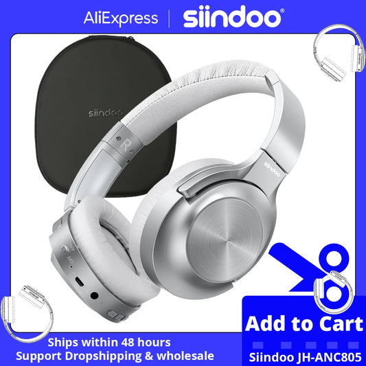 Siindoo JH-ANC805B Active Noise Cancelling Wireless Headphones