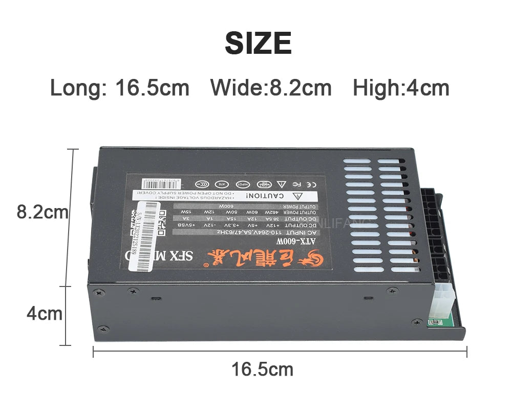 400W 600W Full Modular 1U Mini Flex ATX PSU PC Power Supply