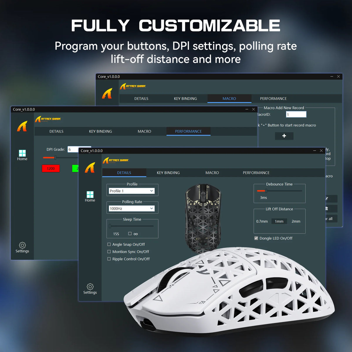 ATTACK SHARK R5 Ultra Carbon Fiber Wireless Gaming Mouse (42000 DPI)