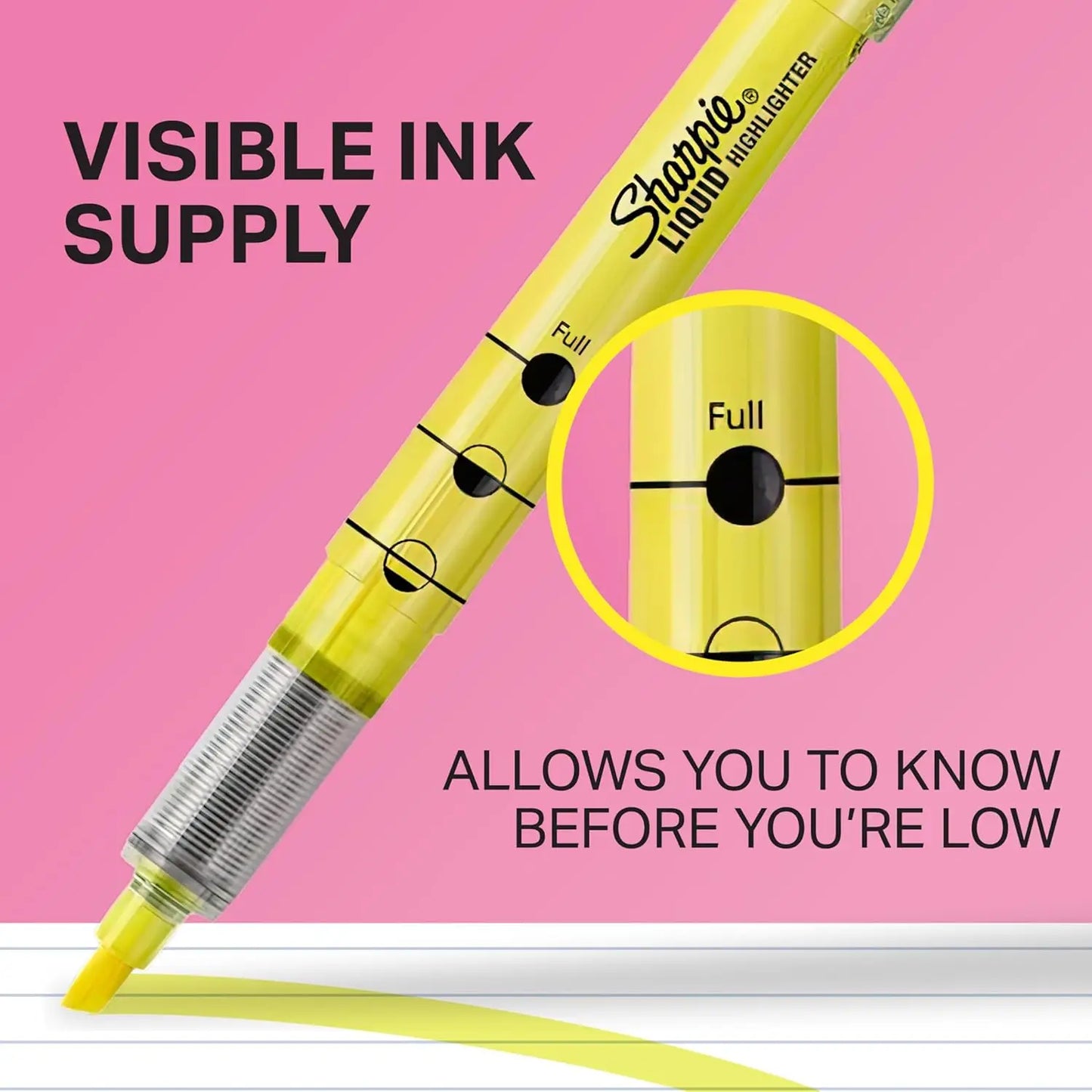 Fluorescent Yellow Chisel Tip Highlighters, 12-Pack