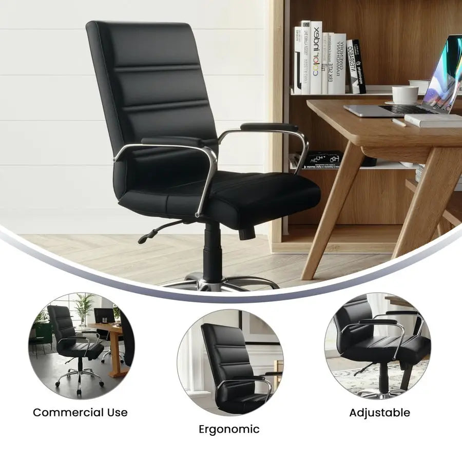 Furniture Whitney MidBack Swivel LeatherSoft Desk Chair