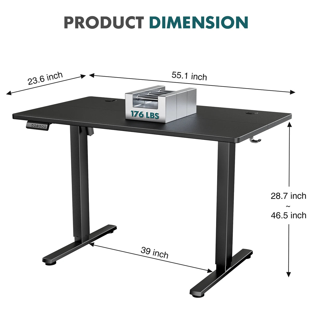 JHK  Ergonomic Electric Standing Desk Height Adjustable