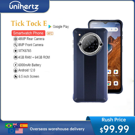 Unihertz Ticktock E 6000mAh Battery 6.5" Screen Smartphone