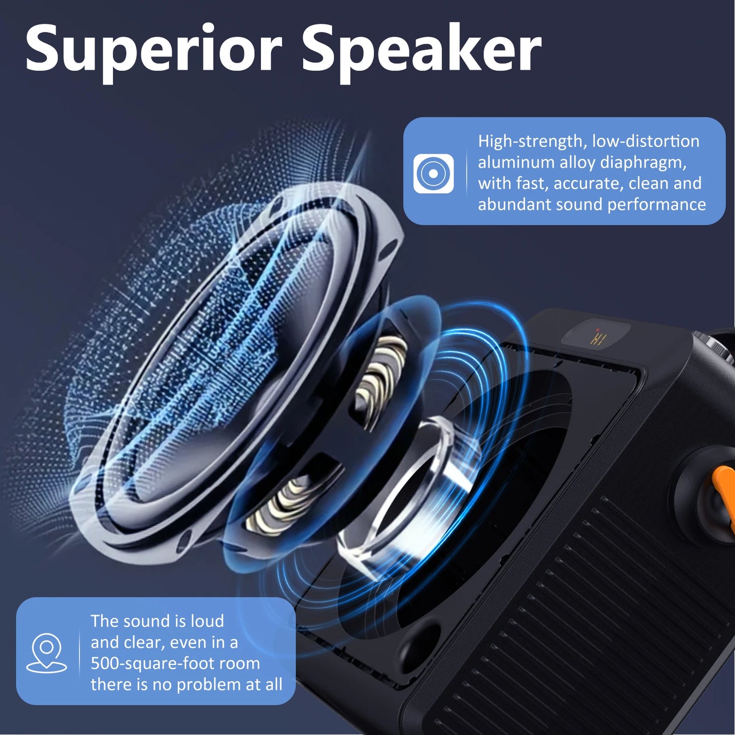 2 Wireless Microphones T19-T Karaoke Machine, Wireless Speaker PA System