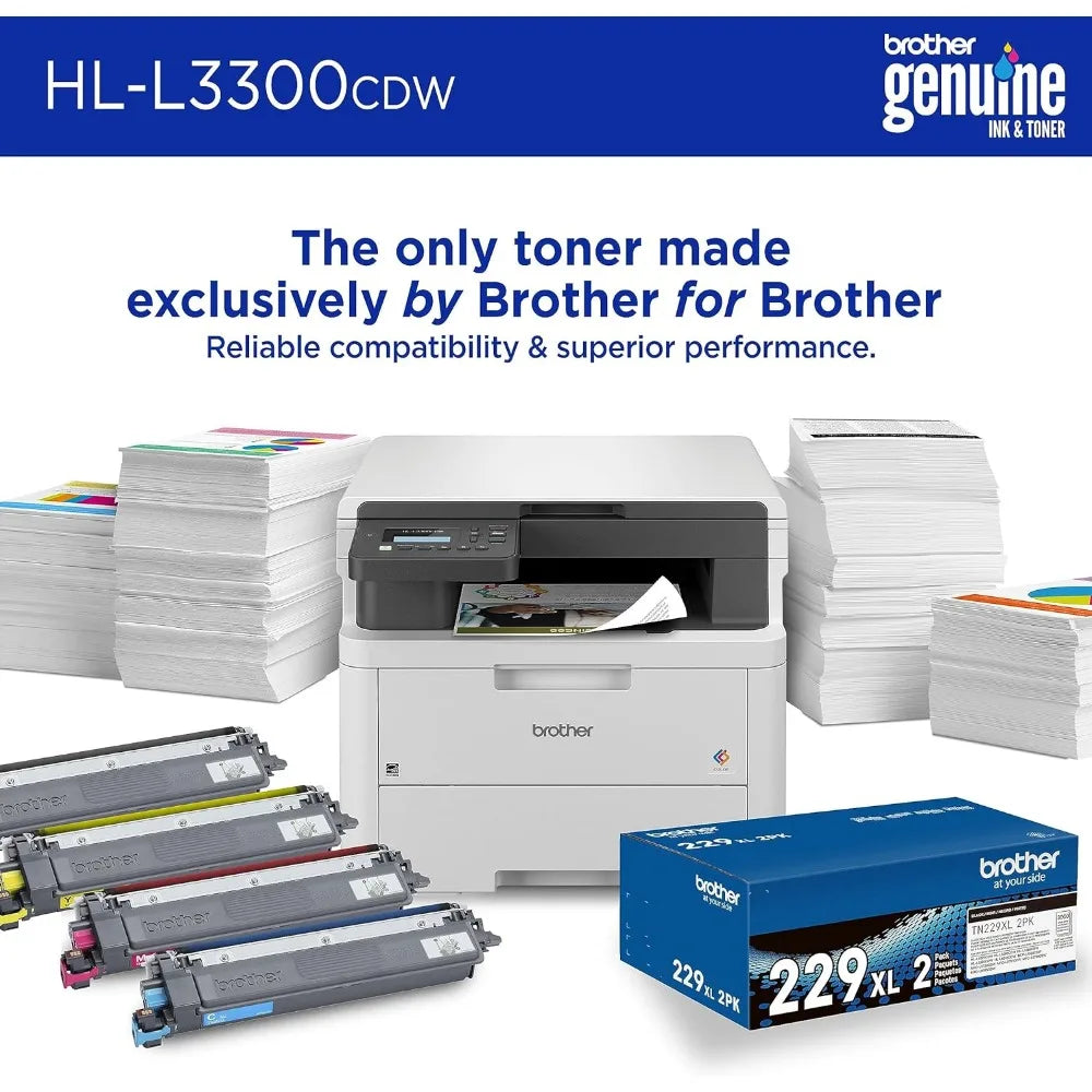 HL-L3300CDW Wireless Digital Color Multi-Function Printer with Laser Quality Output